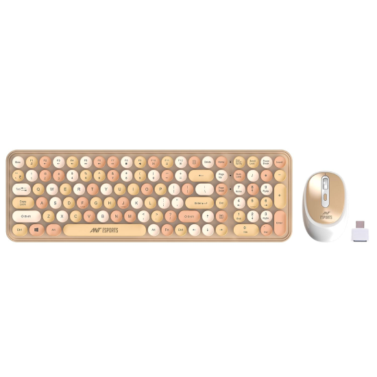 Ant Esports WKM44 Keyboard and Mouse Combo, Colourful Wireless Keyboard